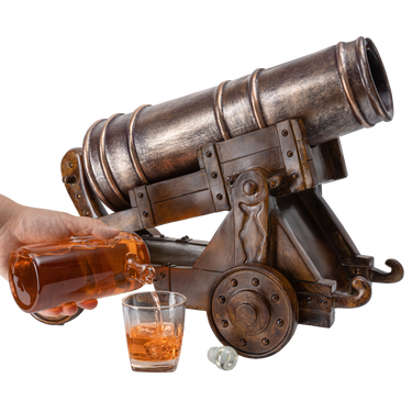 Cannon Wine & Whiskey Decanter Set, Handmade Extra Large Vintage Replica 750ml Decanter 21